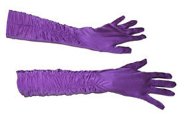 Lange handschoenen met stretch - Paars (60197E)
