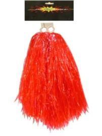 Pom pom cheerball / cheerleader rood