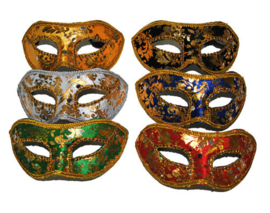 Halfmasker Luxe met versiering (61739E)