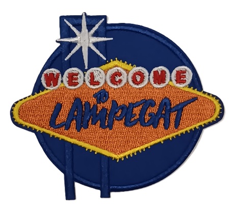 Embleem / applicatie WELCOME LAMPEGAT - 9 X 8 cm