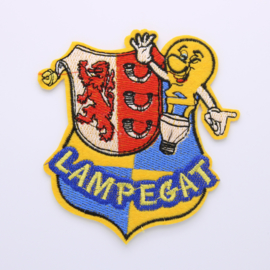 Embleem / applicatie Lampegat blauw/geel