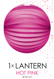 Lampion Hard Roze - rond, Ø25cm