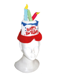 Mini hoedje Happy Birthday met diadeem (63039E)