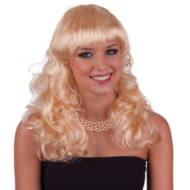 Pruik Natural Curly Blond (57493E)