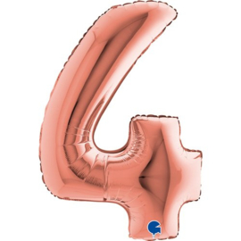 Cijfer 4 - 100 cm Rosé Goud