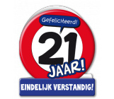 Wenskaart 21 jaar verkeersbord