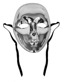 Masker zilver - kunststof (61822E)