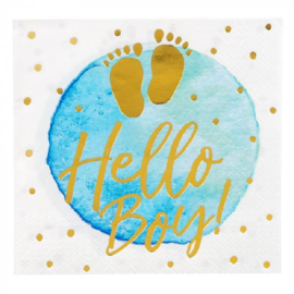 Servetten geboorte: Hello Boy