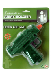 Leger pistool soldaat/army  8 schots BRUIN (44741P)