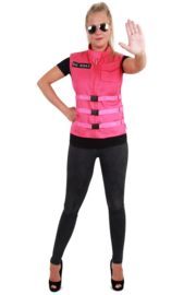 S.O. W.H.A.T vest pink dames one size (04407P)