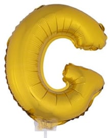 Folie Letter G - 41 cm Goud (met stokje)