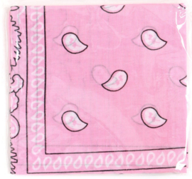 Bandana / boerenzakdoek Licht Roze - katoen