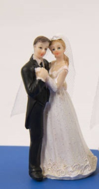 Trouwfiguurtje / bruidspaar man en vrouw (21251F1)