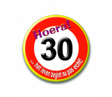 Button 30 jaar verkeersbord