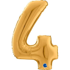 Cijfer 4 - 66 cm Goud