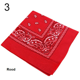 Bandana / boerenzakdoek Rood (100%  katoen - 003)