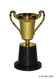 Beker/trofee goudkleurig -  14 cm (65154E)