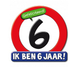 Huldeschild verkeersbord 6 jaar