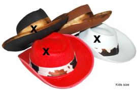 Cowboyhoed bruin met band Kind (50364E)