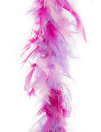 Boa Roze/Paars/Fuchsia met zilverdraad 45 gram / 200 cm (53587E)