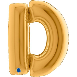 Letter D - 100 cm Goud