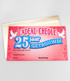 Cadeau-cheque 25 JAAR GETROUWD (29PD)