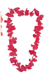 Hawaii  krans / slinger bont neon roze