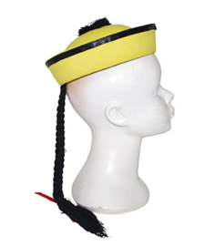 Chinese hoed geel met staart (62277E)