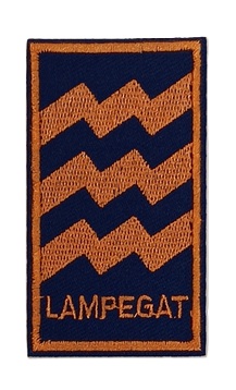 Embleem / applicatie LAMPEGAT VIBE 3,5 X 7 CM