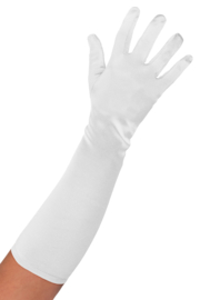 Handschoenen satijn Wit - 40 cm