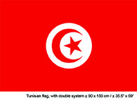 Vlag Tunesië - 90 x 150 cm (62593E)