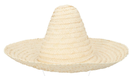 Mexicaanse hoed - sombrero - 49 cm Naturel