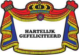 Kroonschild klassiek - Hartelijk gefeliciteerd (402122H)