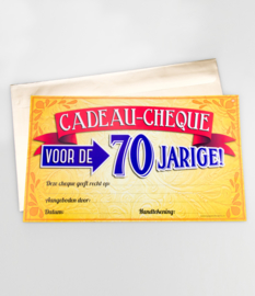 Cadeau-cheque 70 JAAR! (23PD)