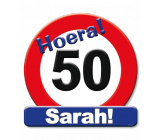 Huldeschild verkeersbord 50 jaar Sarah