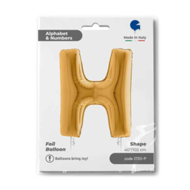 Letter H - 100 cm Goud