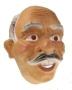Masker oude man - grijze en witte haren  (34245P)