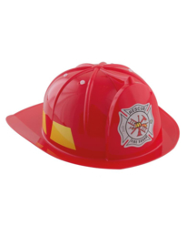 Verstelbare brandweerhelm kind rood