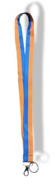 Keycord Oranje / Blauw Lampegat extra ring