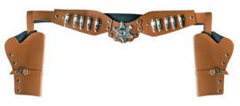 Cowboy holster (dubbel) bruin