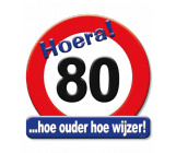 Huldeschild verkeersbord 80 jaar