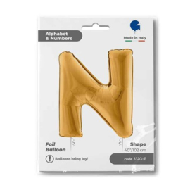 Letter N - 100 cm Goud