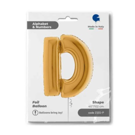 Letter D - 100 cm Goud