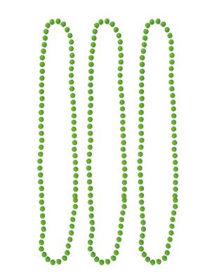 Halsketting parels neon Groen - 3 stuks