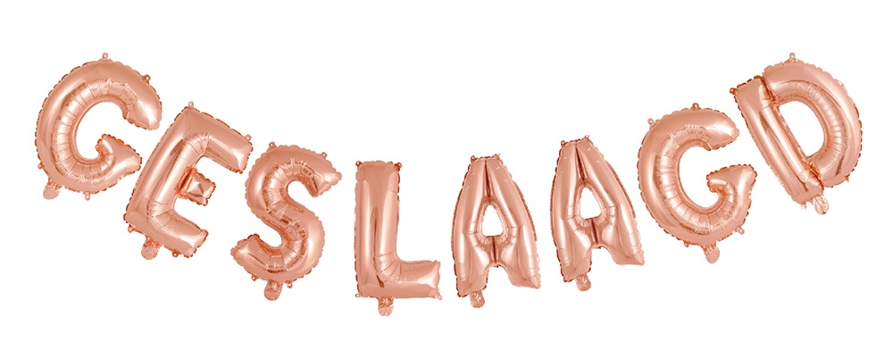 Folie Woord GESLAAGD rosé goud - 41 cm