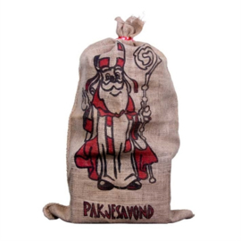 Jute zak Sint en Piet 60x102 cm (48961W)