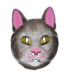 Masker kat / poes - volwassen maat - plastic