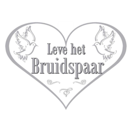 Deurbord  - Leve het bruidspaar (07455F)