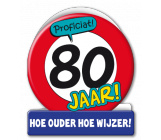 Wenskaart 80 jaar verkeersbord