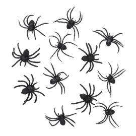 Spinnen 12 stuks - 7 cm (74466B)